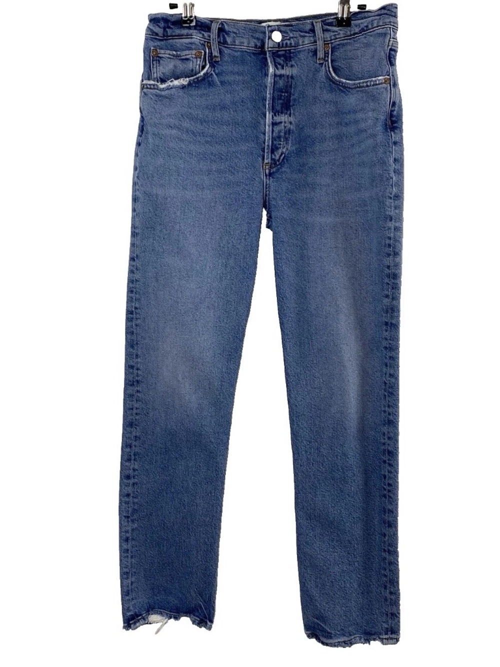 Agolde Riley Long High Rise Straight Jeans in Cove - 29